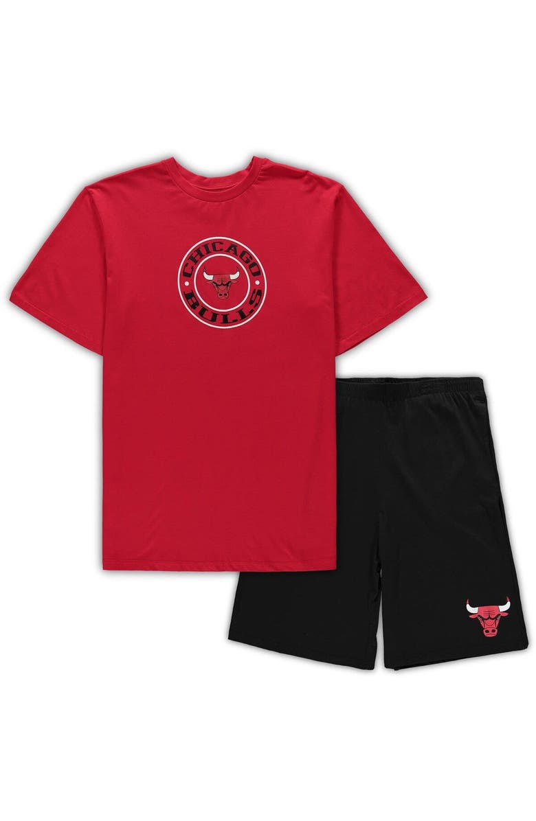 CONCEPTS SPORT Men's Concepts Sport Red/Black Chicago Bulls Big & Tall T-Shirt & Shorts Sleep Set, Alternate, color, Red