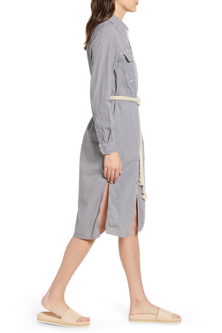 Taylor Long Sleeve Midi Shirtdress, Alternate, color, CARLISLE STRIPE