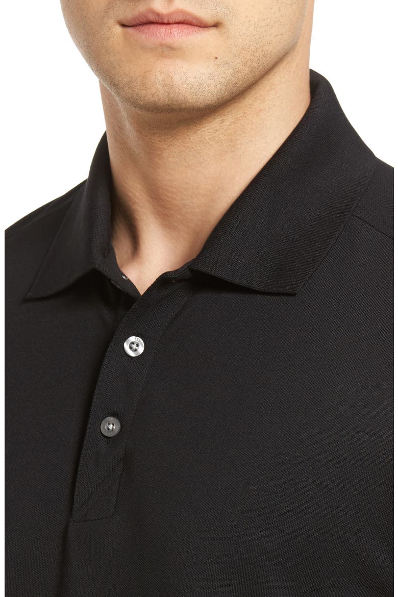Advantage Tri-Blend Piqué Polo, Alternate, color, BLACK