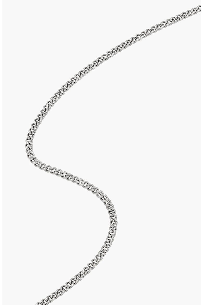 Curb Chain Necklace, Alternate, color, Silver