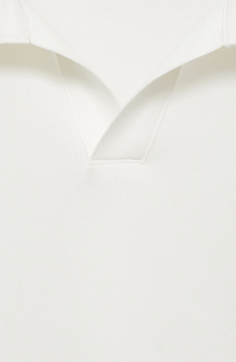 MANGO Slim Fit Johnny Collar Cotton Blend Piqué Polo, Alternate, color, 