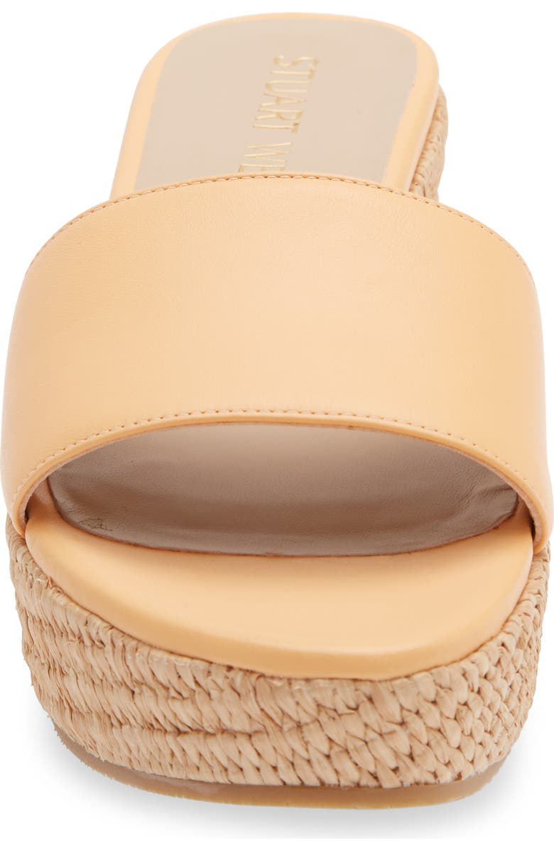 Stuart Weitzman Summer Wedge Sandal, Alternate, color, Mango/Tan