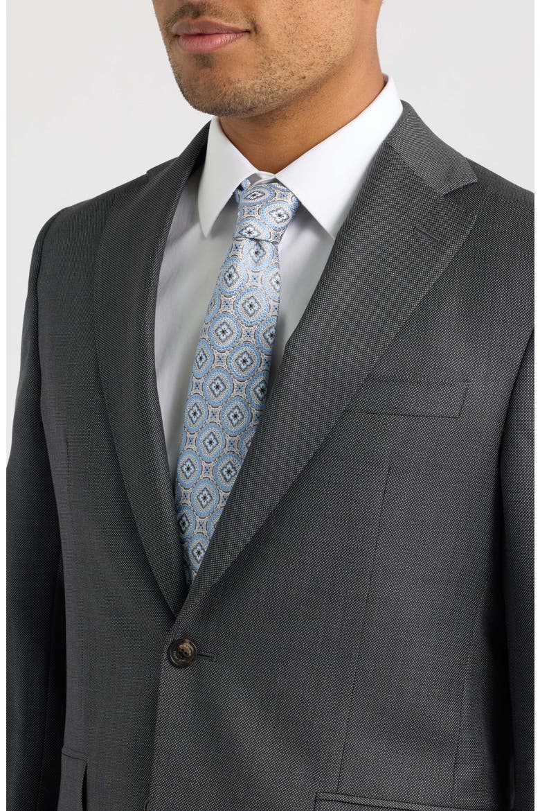 Esprit Birdseye Wool Suit, Alternate, color, GREY