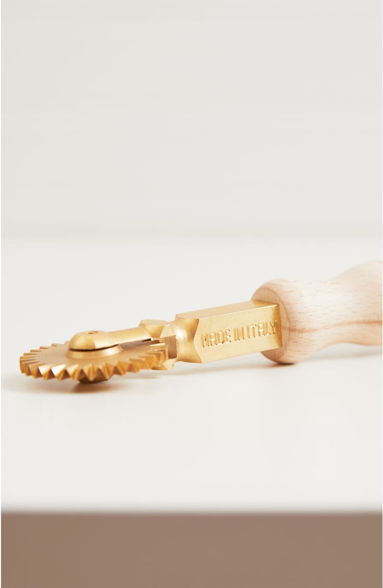 Verve Culture Brass Fluted Pasta & Pastry Wheel, Alternate, color, 
