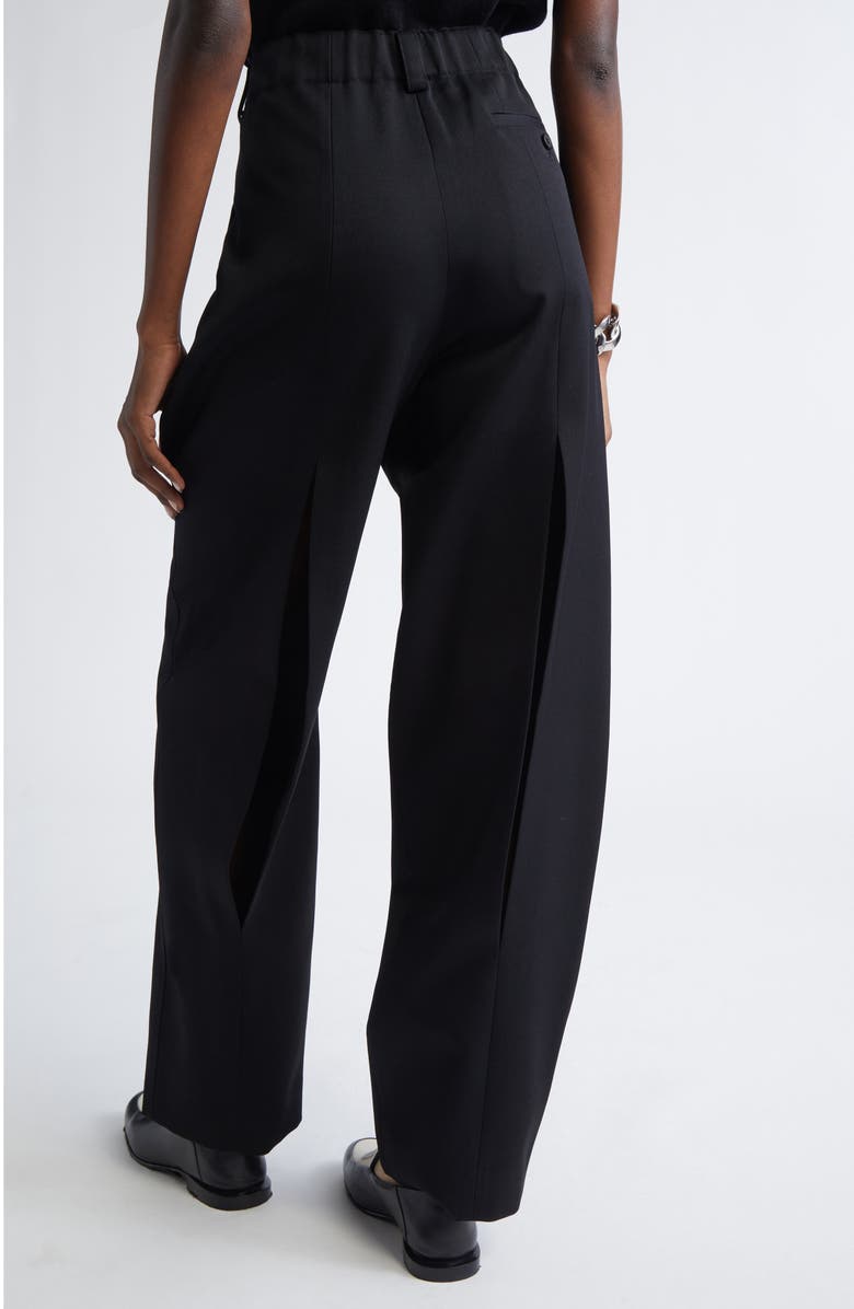 Givenchy Slashed Double Pleat Wool Grain de Poudre Pants, Alternate, color, Black