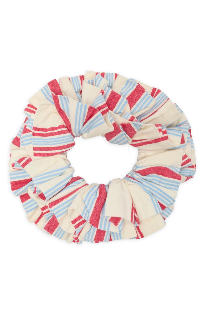 Damson Madder Garter Scrunchie, Main, color, Ivory Multi