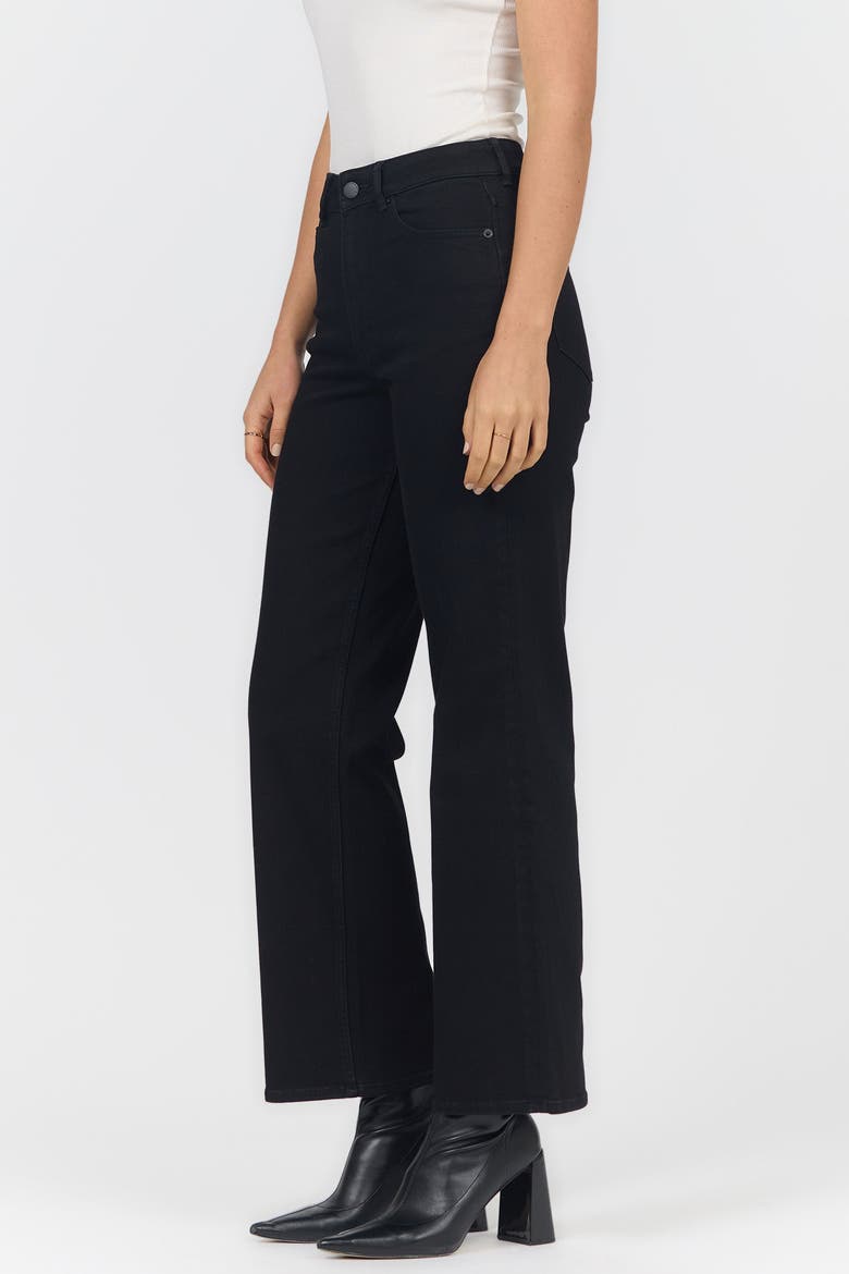 Holly High Waist Straight Leg Jeans, Alternate, color, Black Arrow
