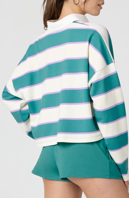 Florence By Mills Crop Rugby Shirt In Blue