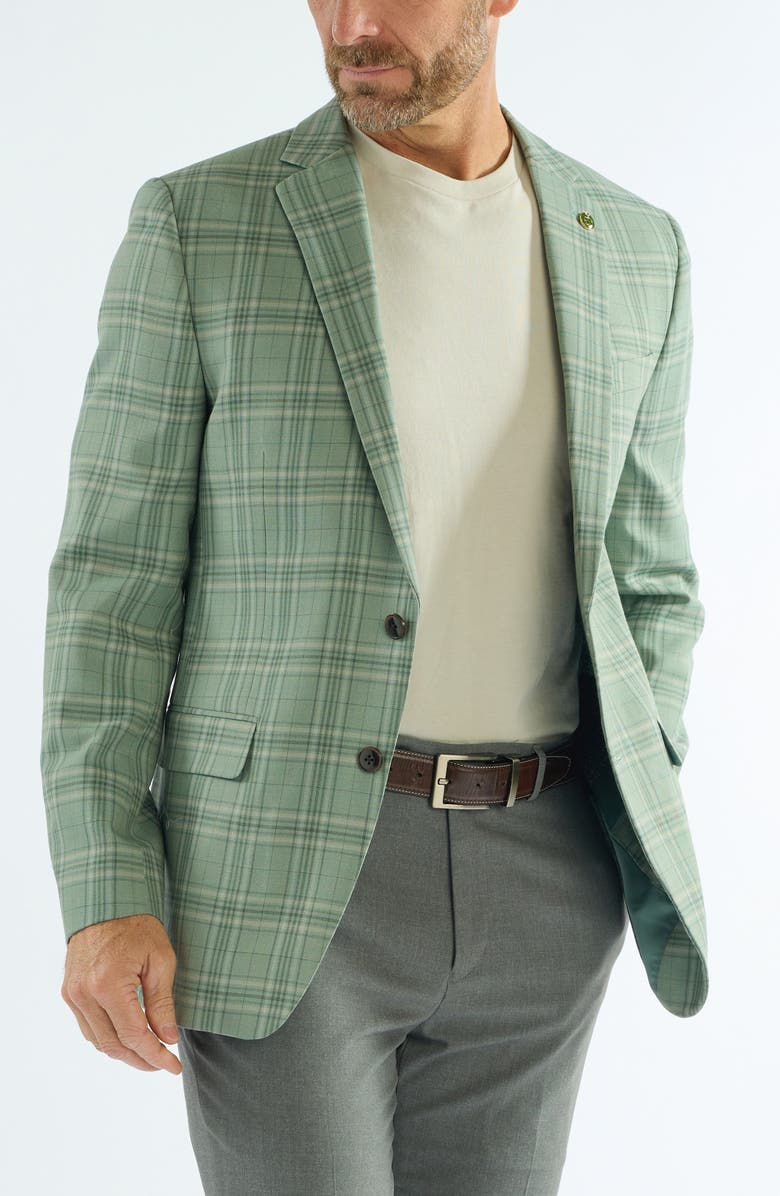 CRICKETEER Plaid Wool Blend Sport Coat, Alternate, color, 