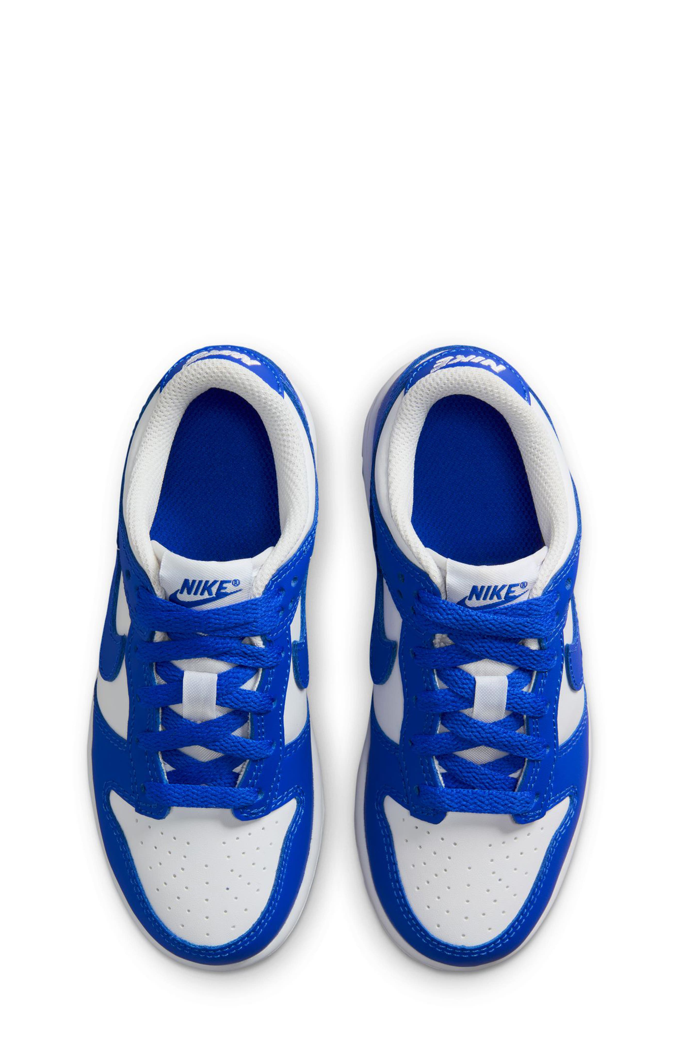 Kids' Dunk Low Basketball Sneaker, Alternate, color, 131 WHITE/HYPRYL