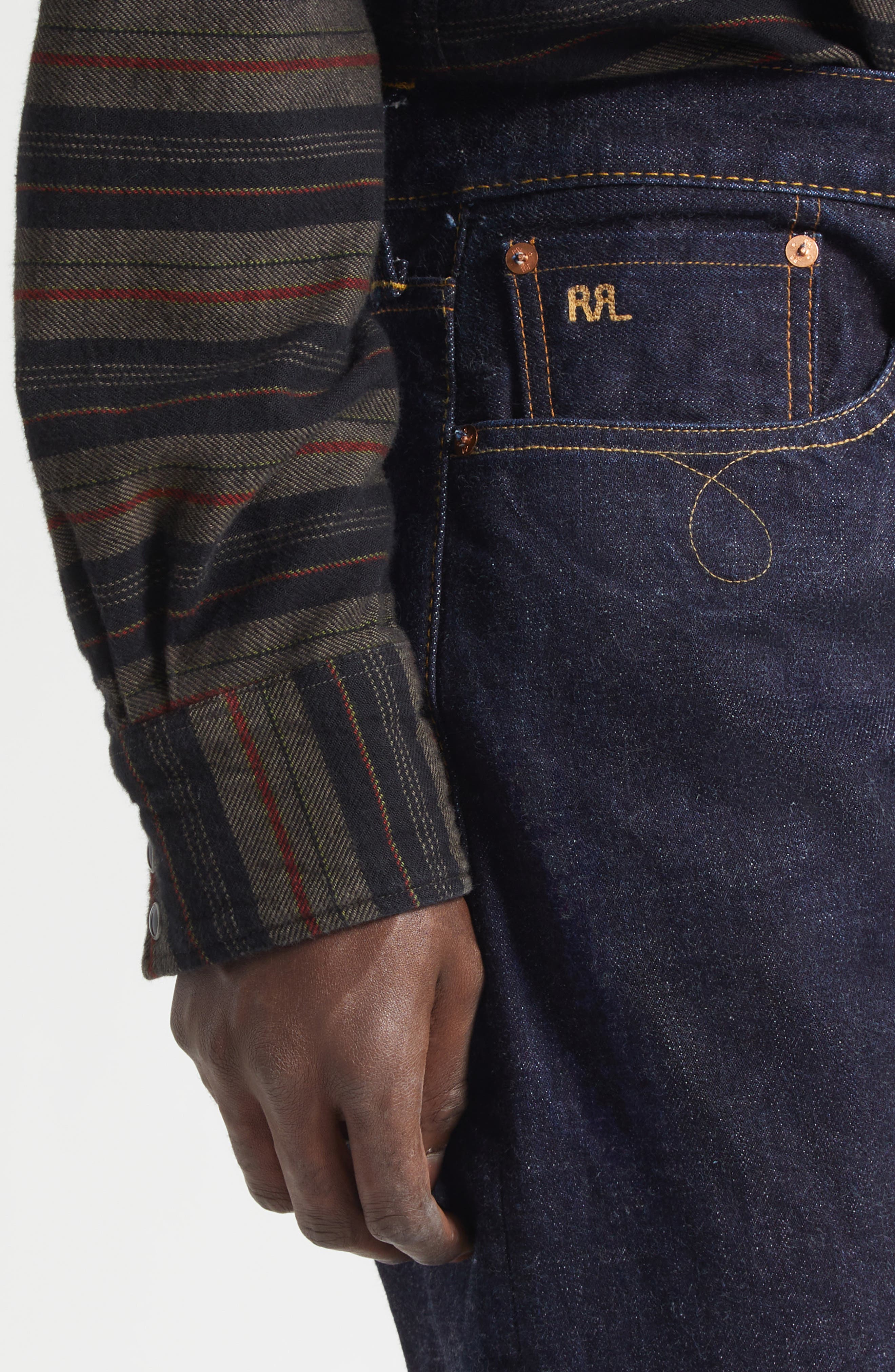 Double RL Slim Bootcut East-West Selvedge Jeans (Men) | Nordstrom