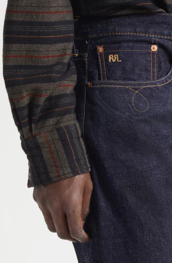 Double RL Slim Bootcut East-West Selvedge Jeans | Nordstrom
