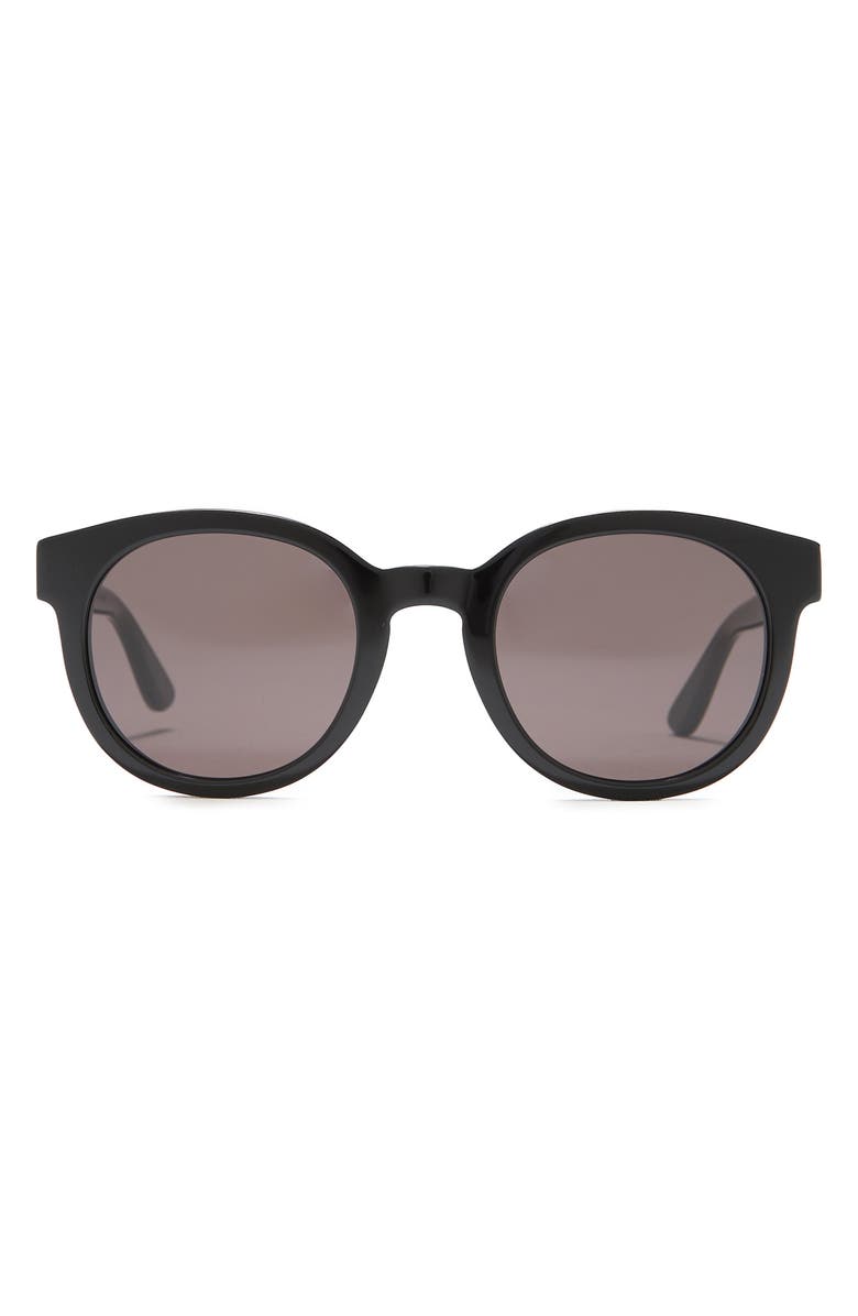 Saint Laurent 51mm Modified Round Sunglasses, Main, color, Black Black Black