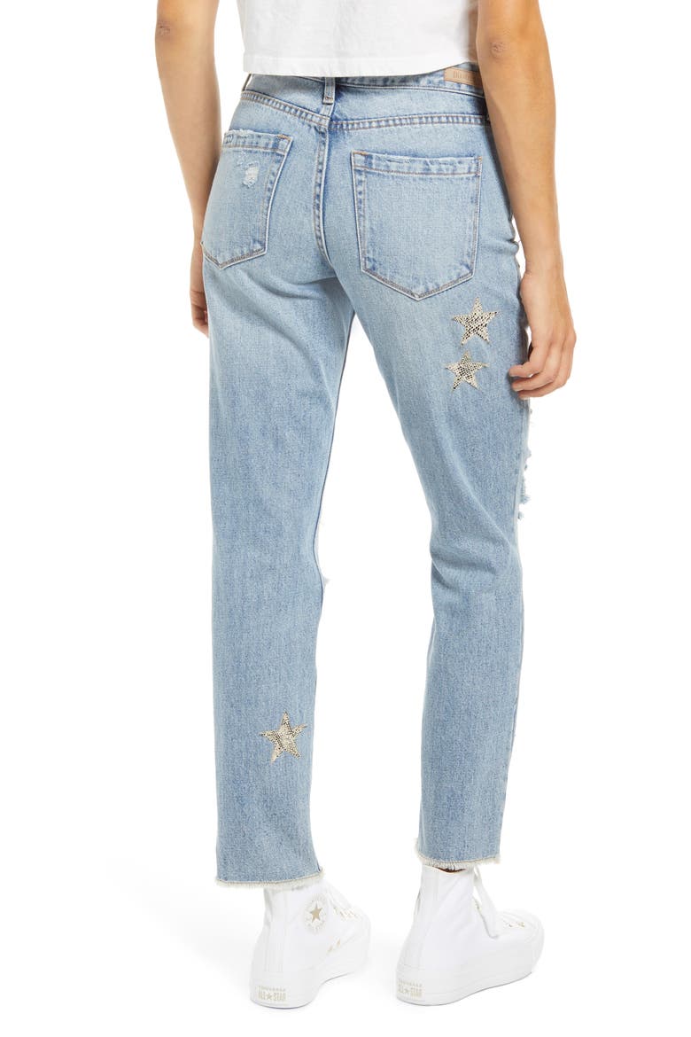 Snake Star Patch Crop Jeans, Alternate, color, STAR CHILD
