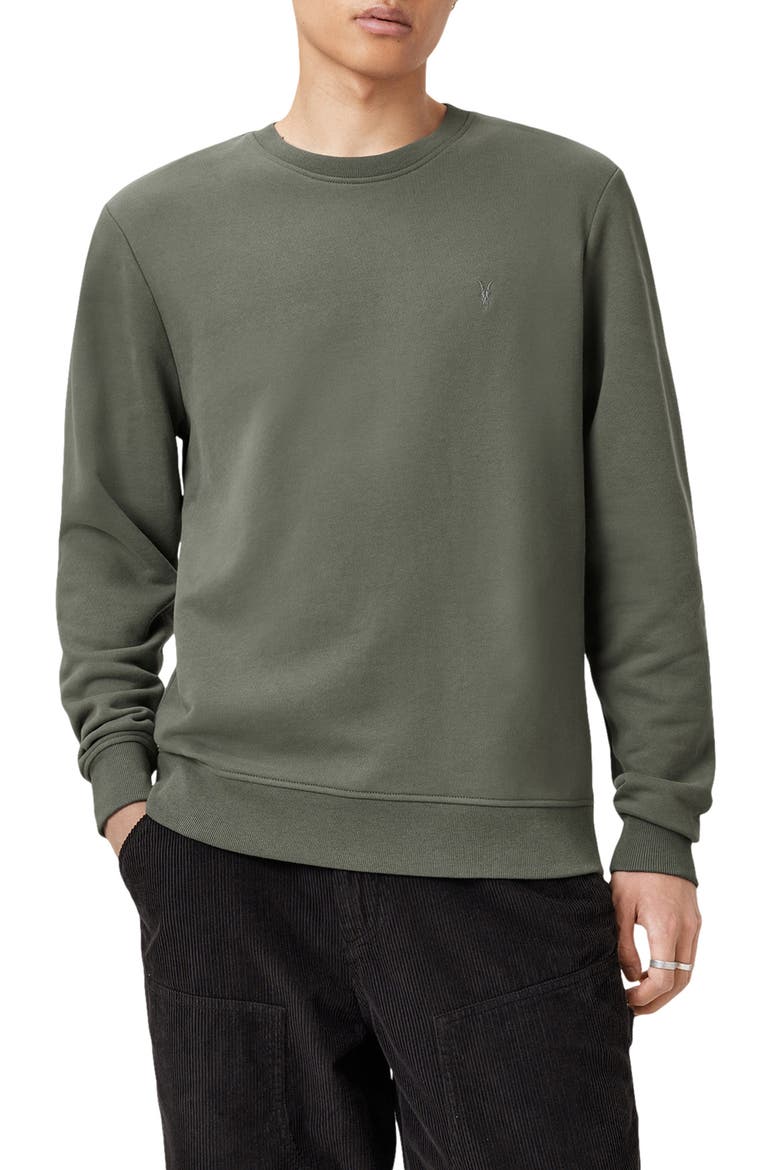 Raven Crewneck Sweatshirt, Main, color, GASTOR GREEN