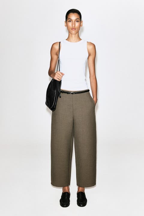 Double-faced Barrel-leg Pants