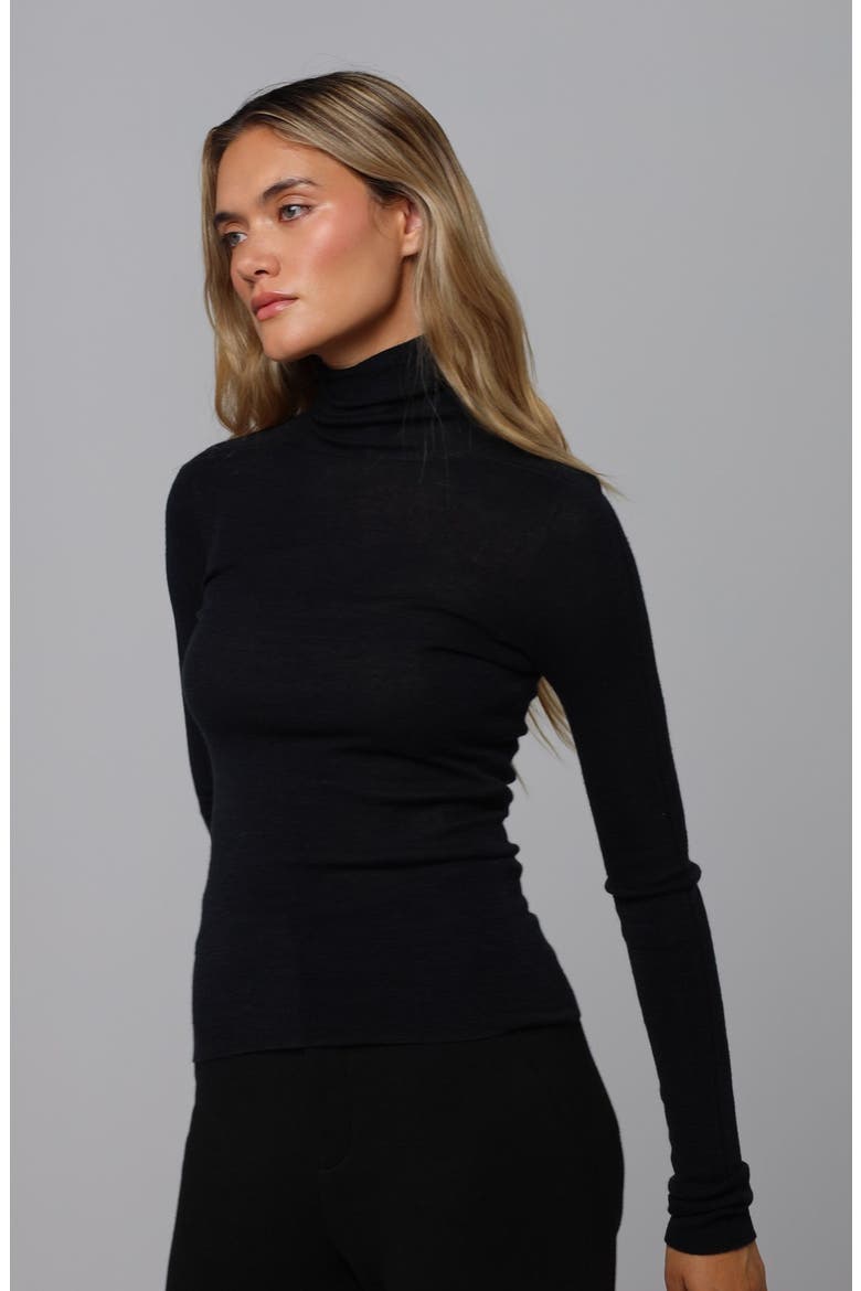 Ossa Knitted Hemp Turtleneck, Alternate, color, black