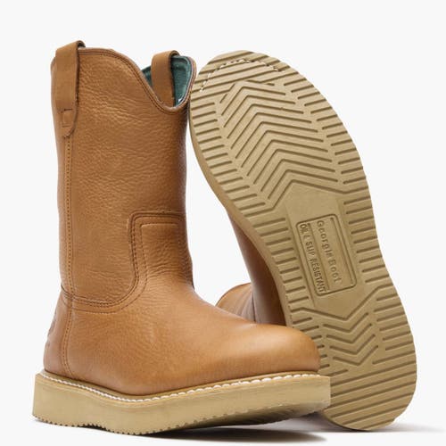 Georgia Boot Wedge Work Wellington In Brown