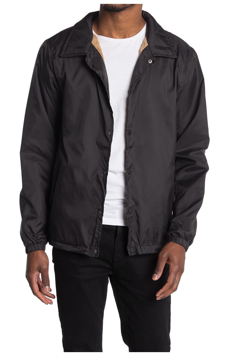 BURNSIDE Spread Collar Zip Up Jacket, Main, color,