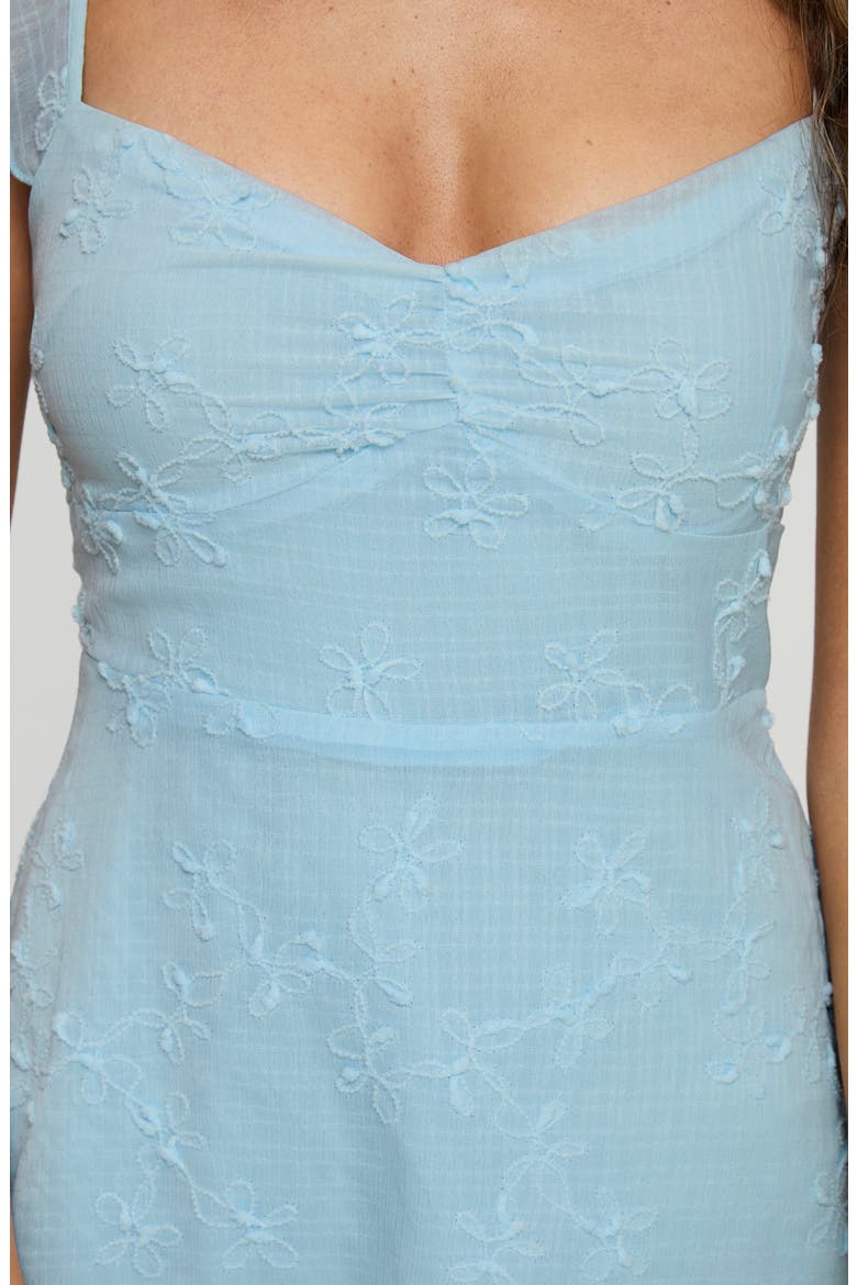 Landon Embroidered Floral Minidress, Alternate, color, BLUE