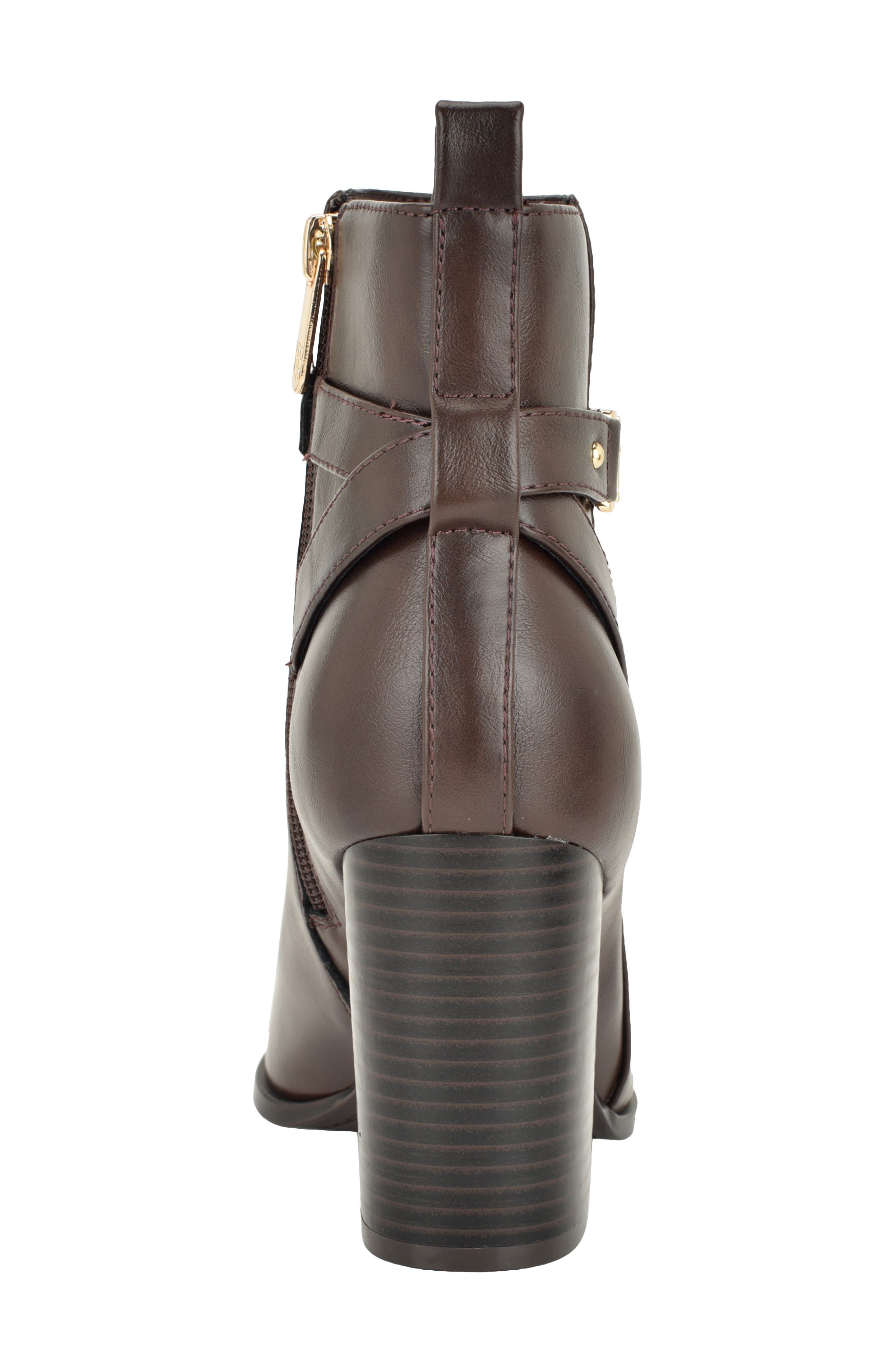 Midna Faux Leather Bootie, Alternate, color, MID BROWN
