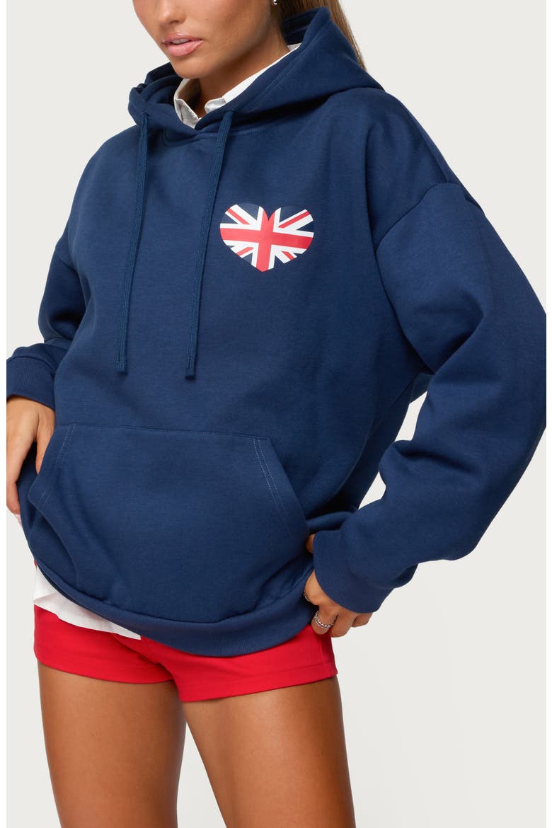 Love London Oversize Hoodie, Alternate, color, NAVY