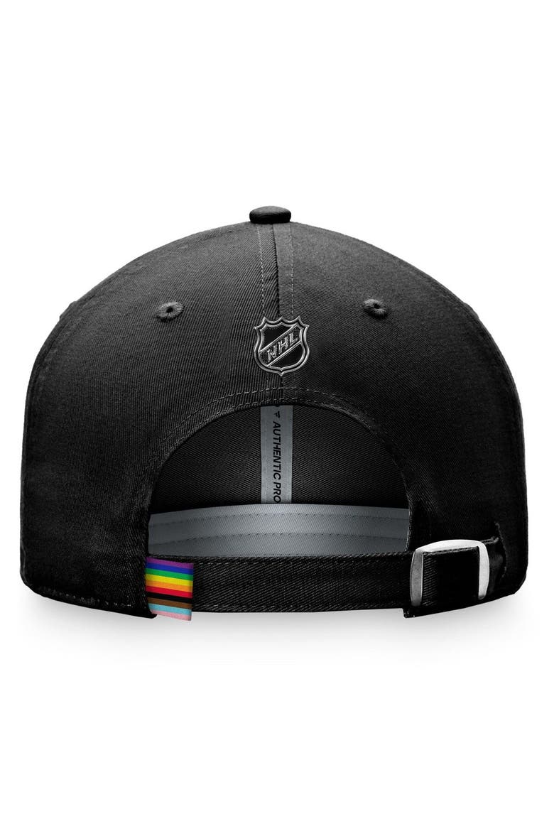 Men's Fanatics Branded Black New York Islanders Team Logo Pride Adjustable Hat, Alternate, color, Black