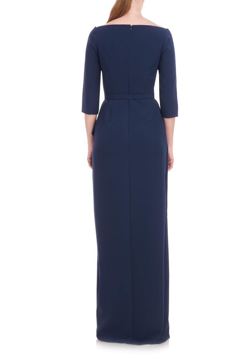 Isolde Column Gown, Alternate, color, DARK MIDNIGHT
