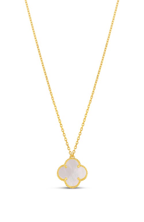 Shymi Clover Pendant Necklace In Brown