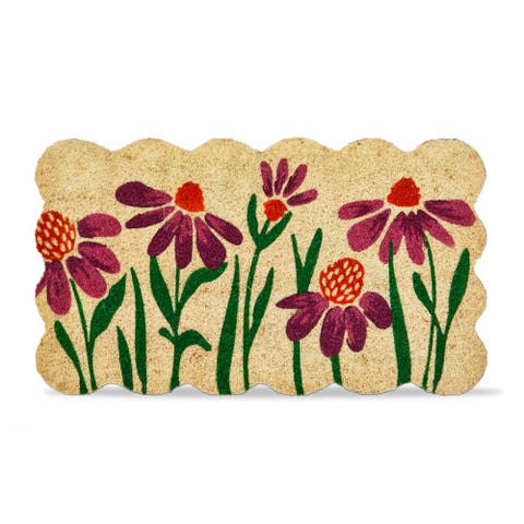 Scallop Coneflower Non-Slip Coir Mat Multi Coir Everyday