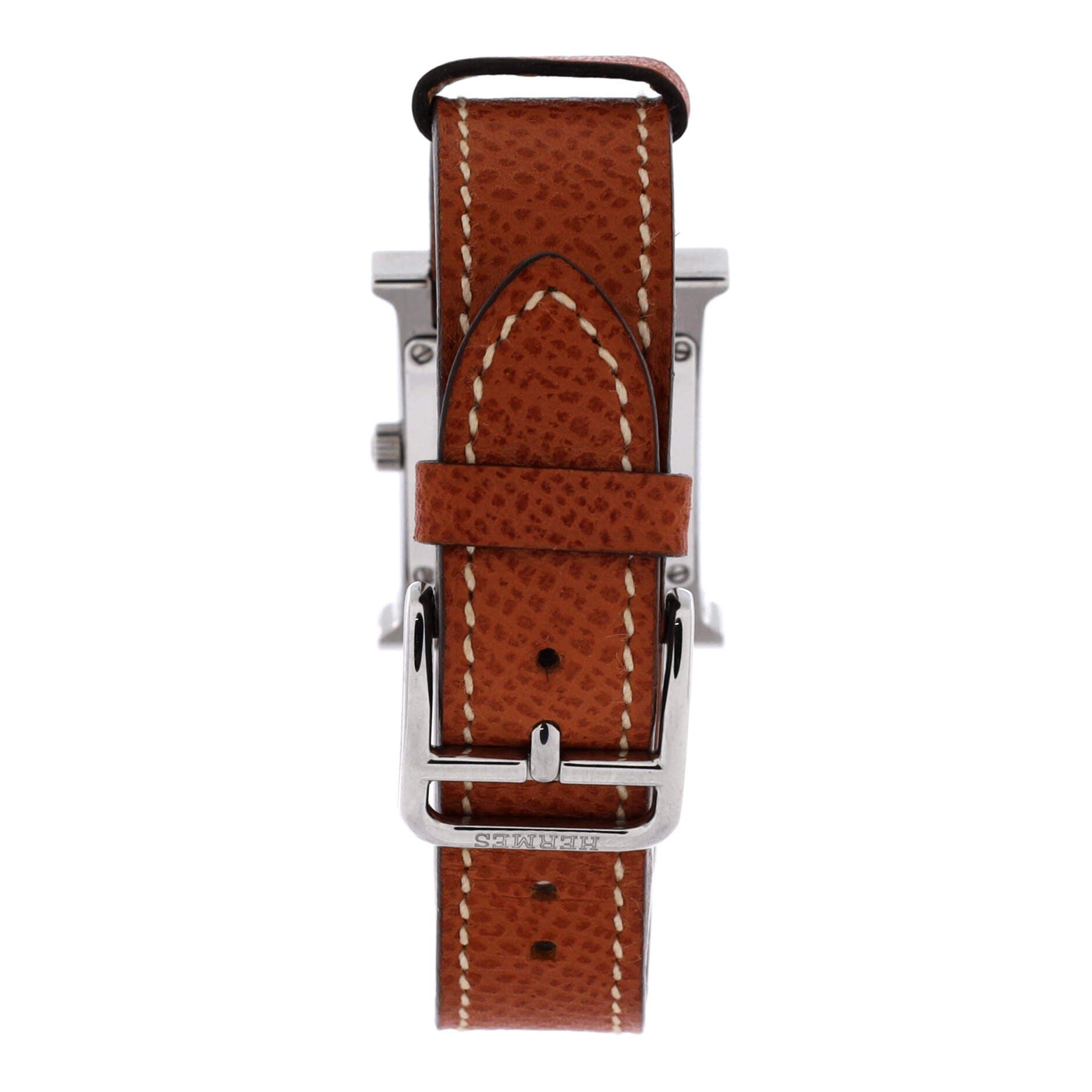 Heure H Quartz Watch Stainless Steel and Leather 21, Alternate, color, Brown