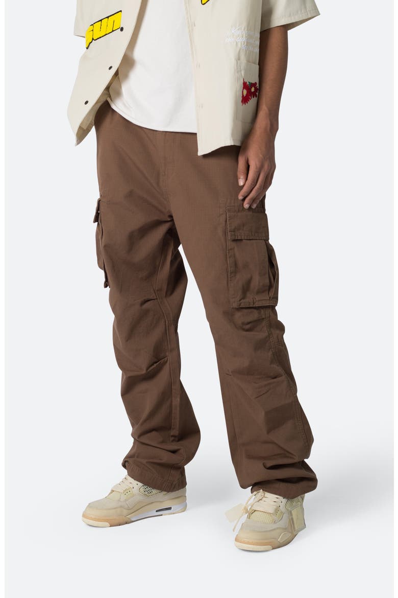 Ultra Baggy Cotton Cargo Pants, Alternate, color, BROWN