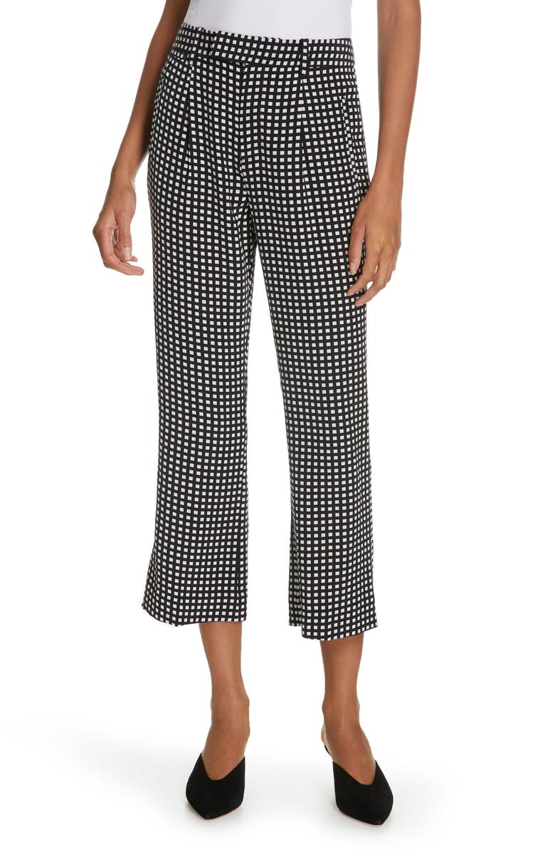 Equipment Bergen Check Crop Pants, Main, color, 