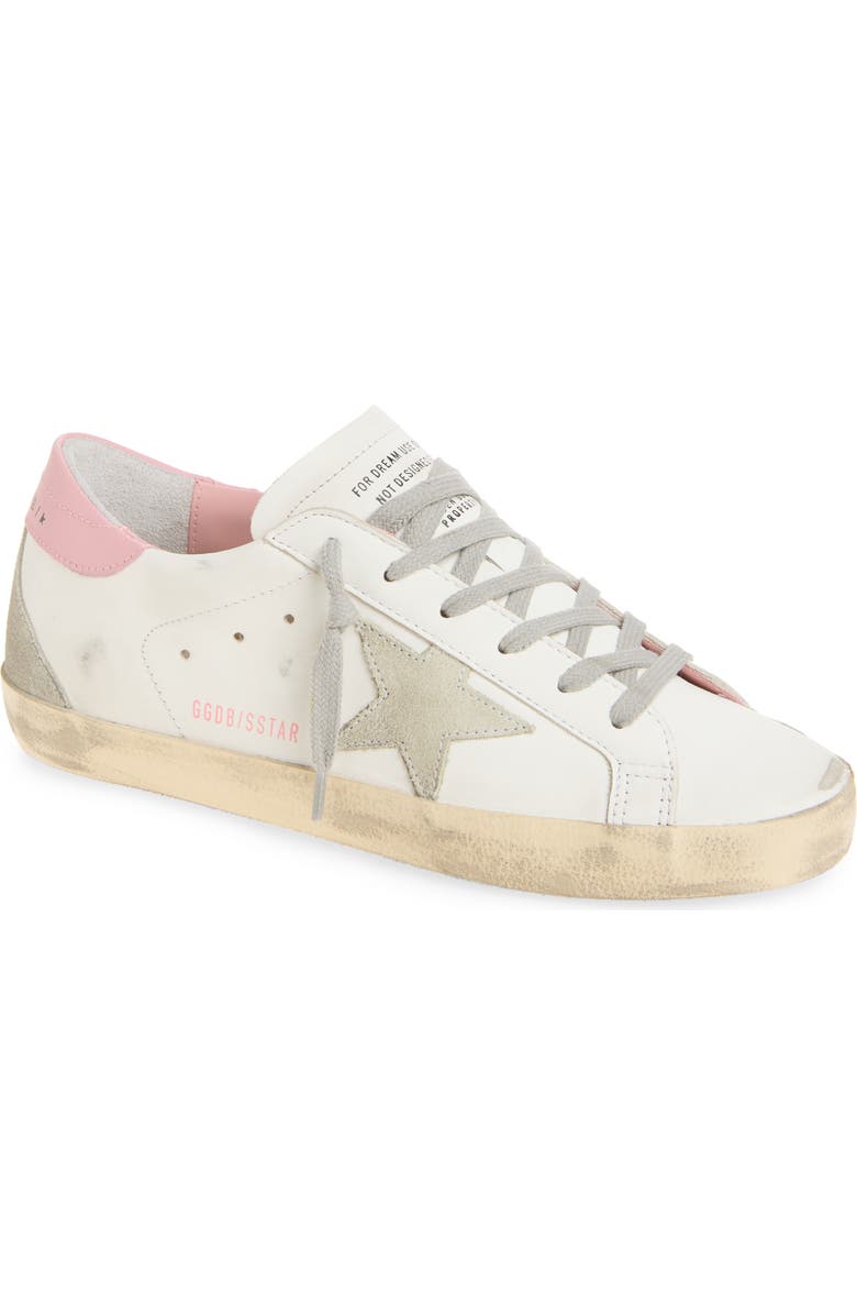Golden Goose Super-Star Low Top Sneaker, Main, color, White/ Ice/ Light Pink