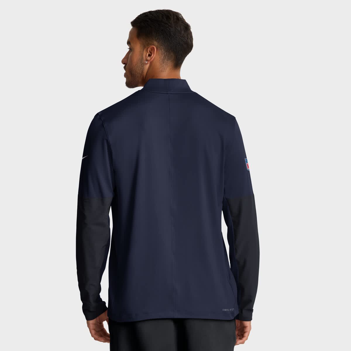 Men's Nike Navy Denver Broncos Sideline Dri-FIT Half-Zip Pullover - image 2