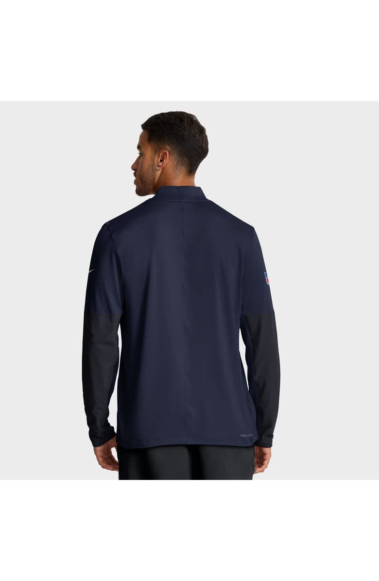 Nike Men's Nike Navy Denver Broncos Sideline Dri-FIT Half-Zip Pullover, Alternate, color, Navy