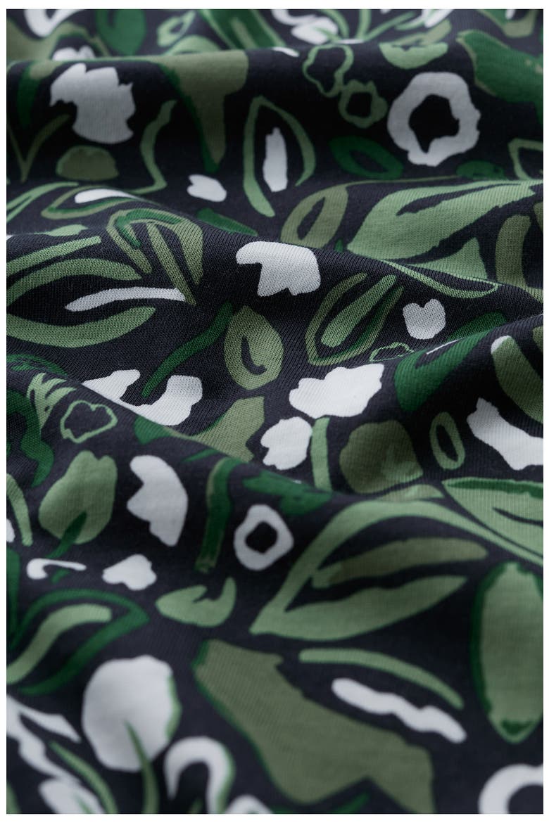 Poisson Print Organic Cotton T-Shirt, Alternate, color, GARDEN PLANTS INKWELL