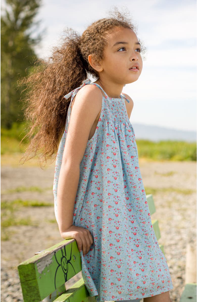 Beet World Betty Girls Smocked Strap Dress, Alternate, color, 