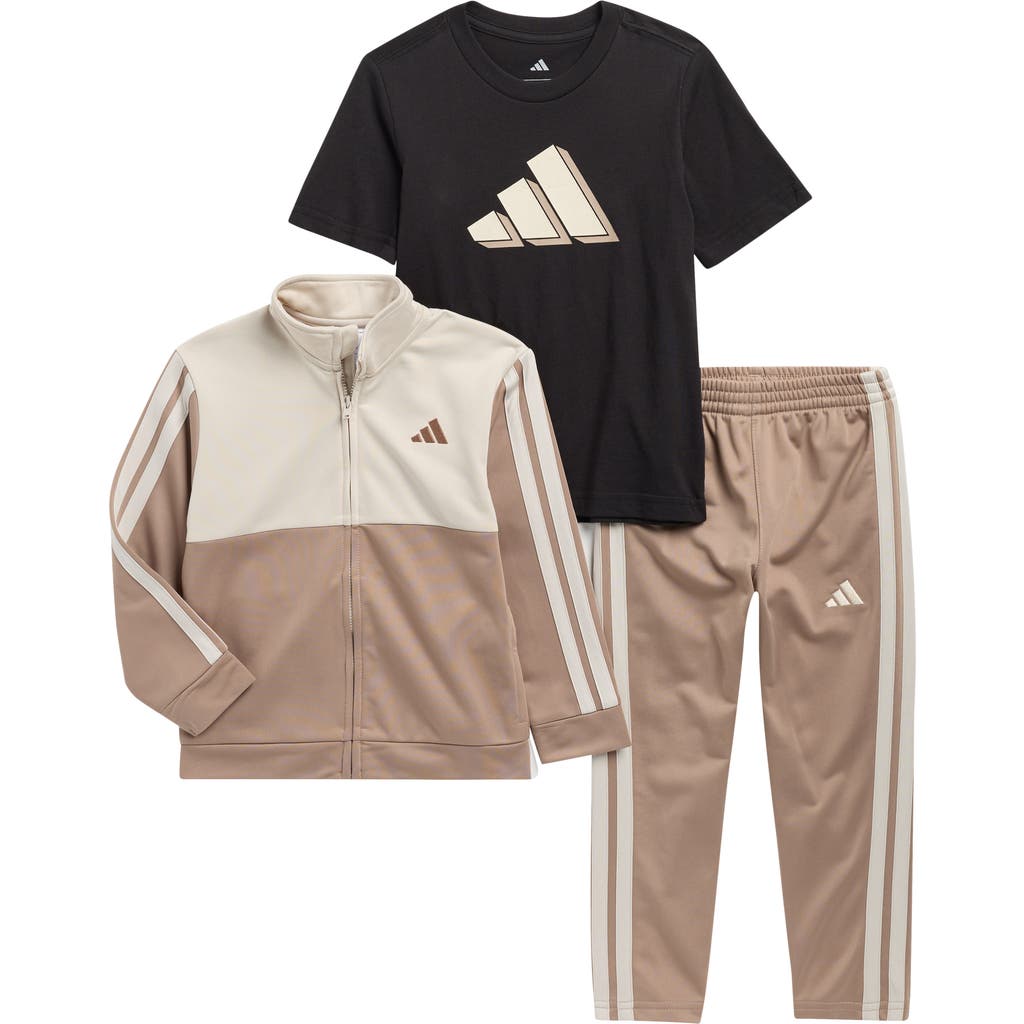 Adidas Originals Adidas Kids' Tricot Track Jacket, Graphic T-shirt & Pants Set In Multi