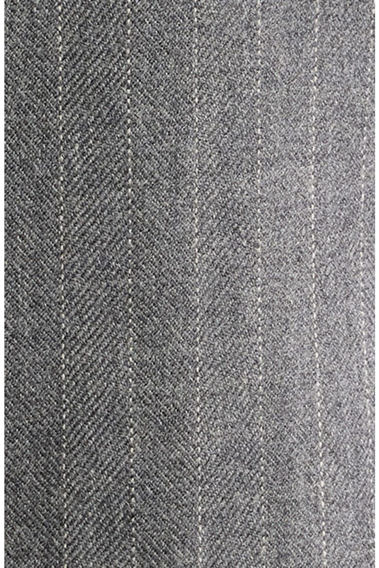 Astrid Pinstripe Herringbone Double Breasted Wool Blazer, Alternate, color, GREY