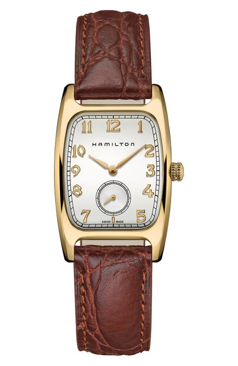 American Classic Boulton Leather Strap Watch, 27mm x 31mm