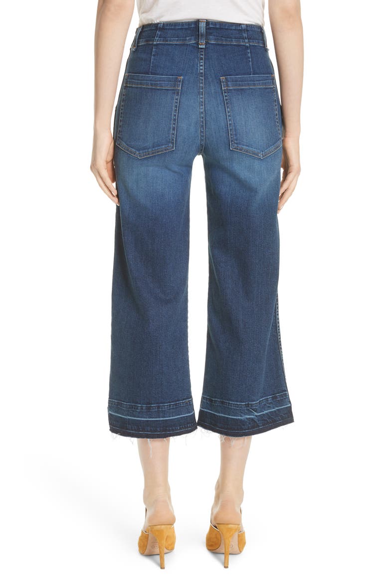 Lou Released Hem Gaucho Jeans, Alternate, color, RIVER