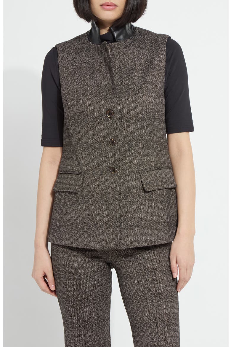 Frankie Sleeveless Blazer, Alternate, color, SPECKLED SALT AND PEPPER