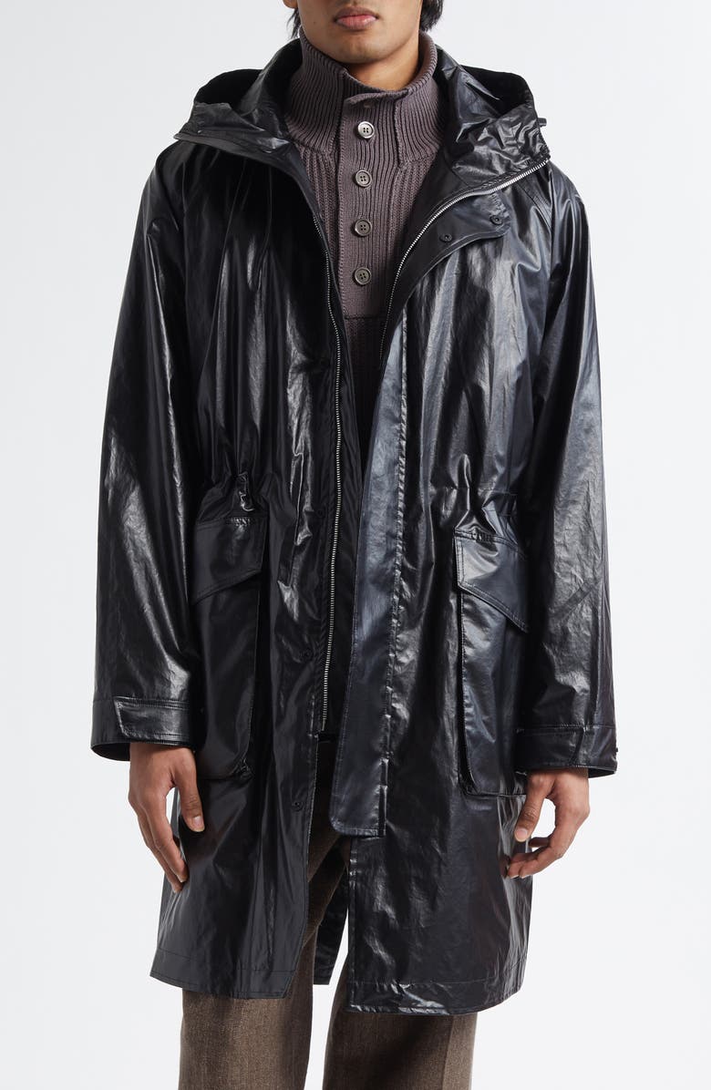 OUR LEGACY Tempesta Cotton Faux Leather Parka, Main, color, 