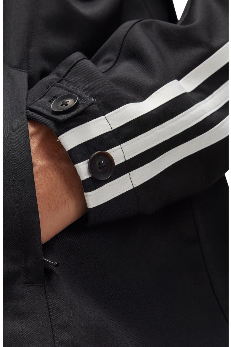 Recycled Polyester & Wool Blend Refined Track Jacket, Alternate, color, BLACK