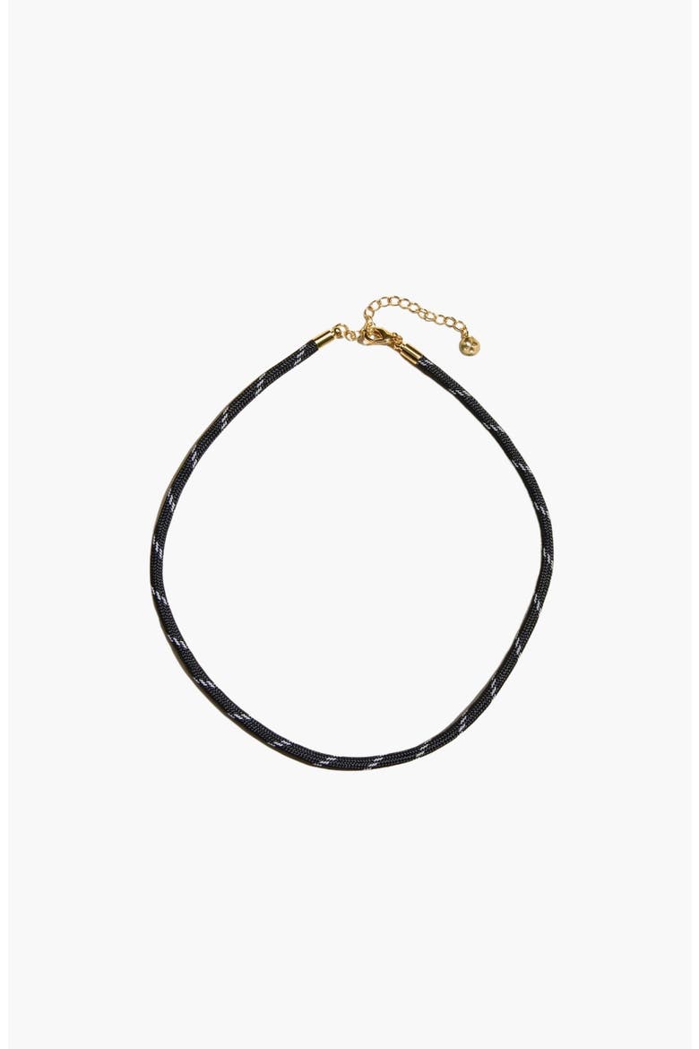 Minimalist Paracord Necklace, Main, color, Black / Silver
