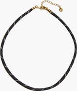 Nickel & Suede Minimalist Paracord Necklace