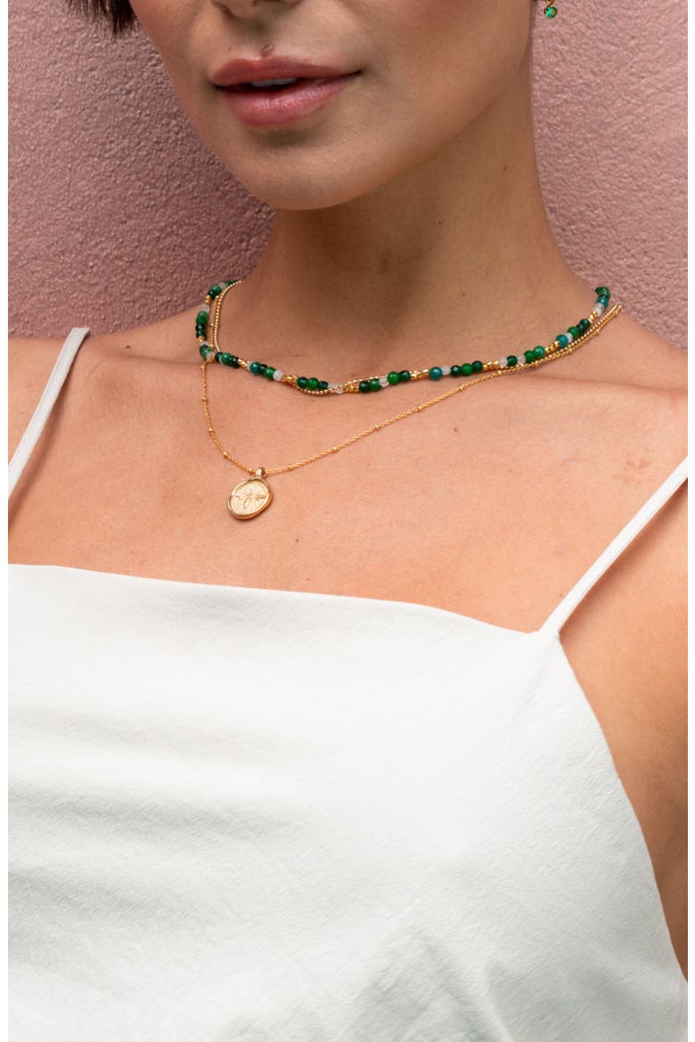 Queen Bee Talisman Necklace, Alternate, color, Yellow Gold Vermeil