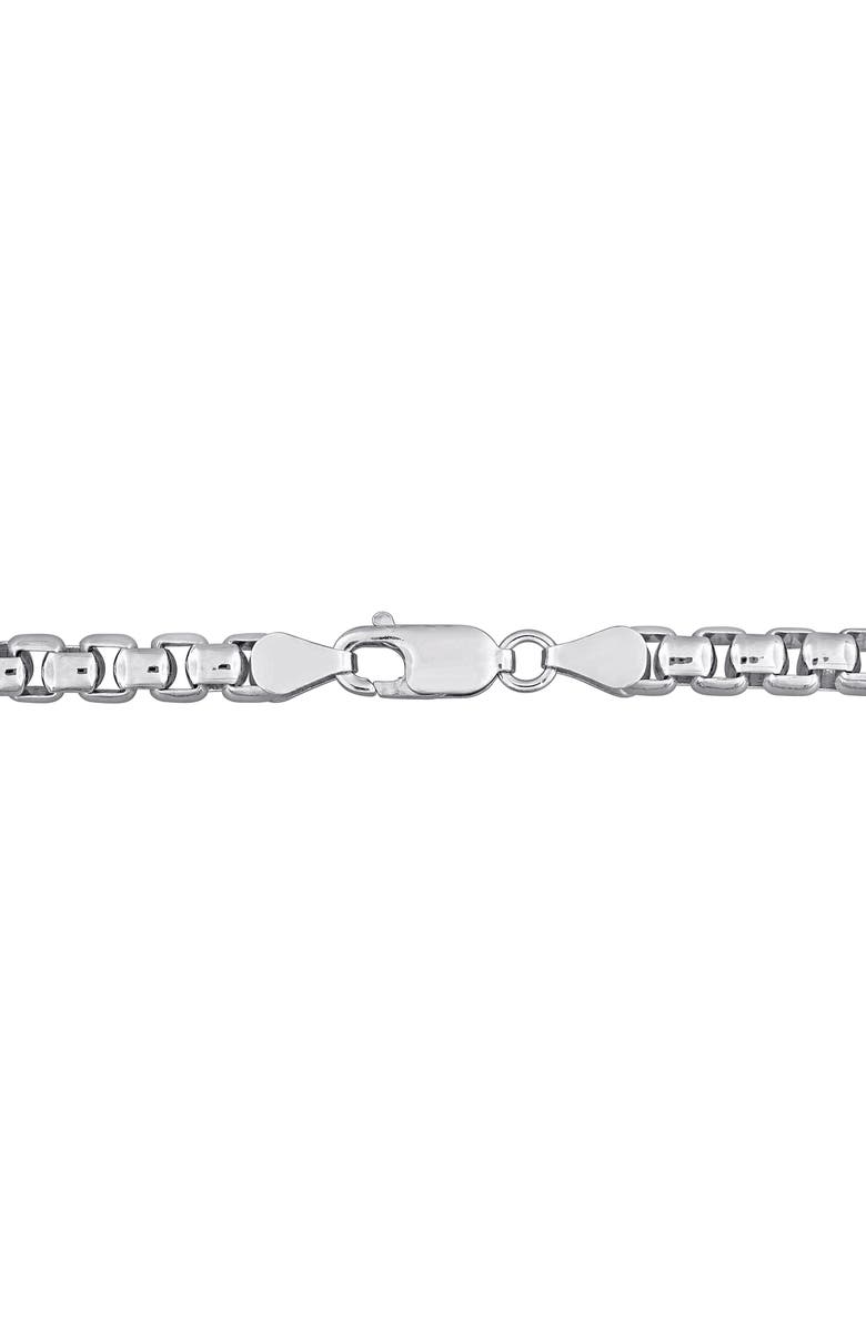 DELMAR Sterling Silver Box Link Chain Necklace, Alternate, color, Silver