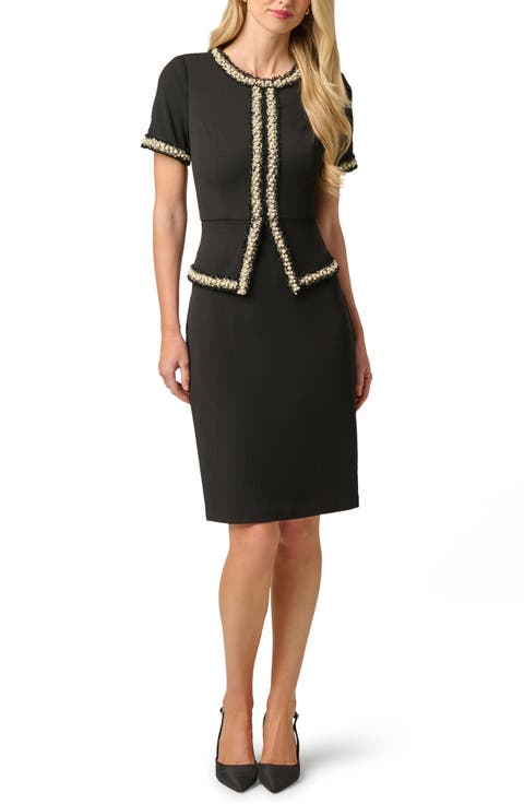 Crepe Sheath Dress